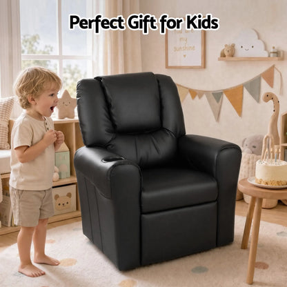 Keezi Kids Recliner Chair PU Leather Sofa Lounge Couch Children Armchair - Image 8