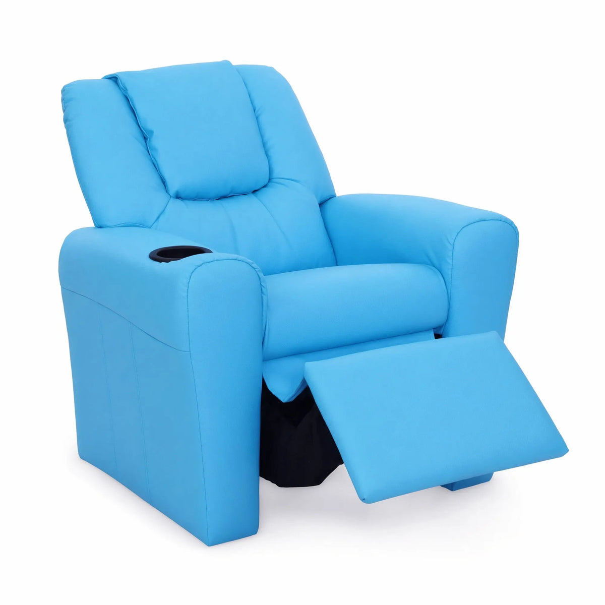 Keezi Kids Recliner Chair PU Leather Sofa Lounge Couch Children Armchair Blue - Image 3