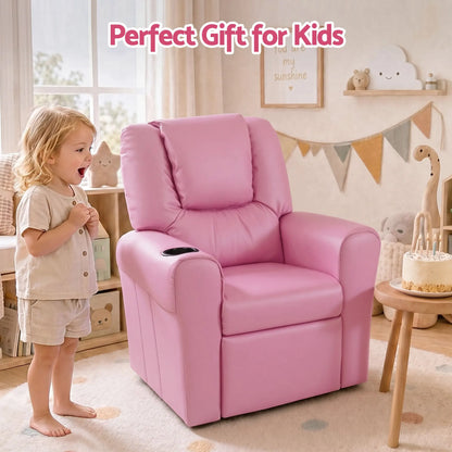 Keezi Kids Recliner Chair PU Leather Sofa Lounge Couch Children Armchair - Image 8