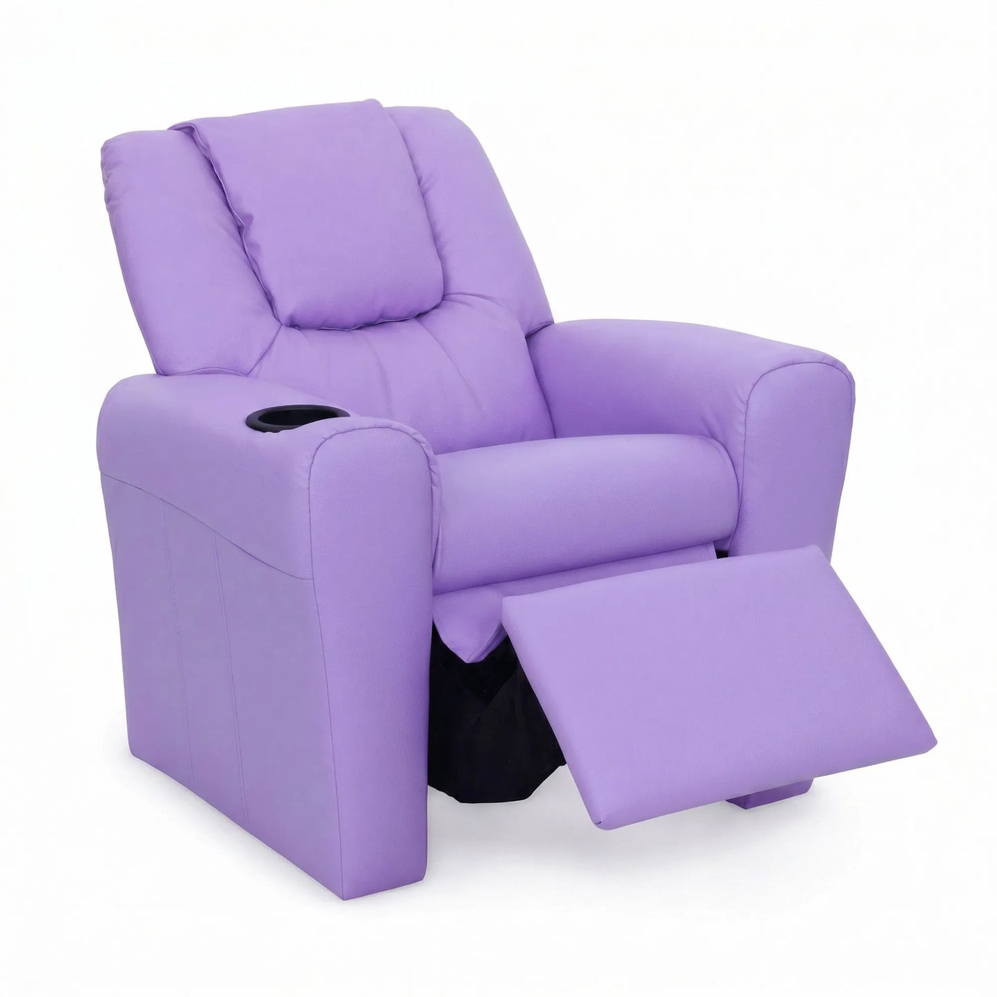 Keezi Kids Recliner Chair PU Leather Sofa Lounge Couch Children Armchair Purple - Image 3
