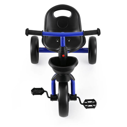 RIGO Tricycle Bike, Kids Bike with 3 wheels, basket Carbon Steel 68cm Blue - Image 3