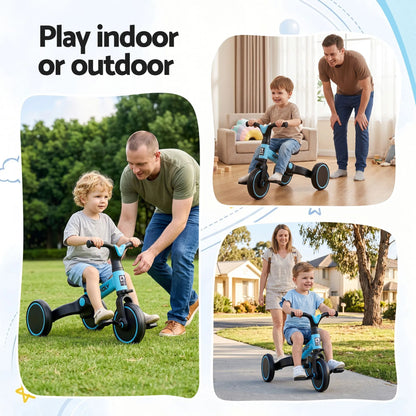 RIGO Tricycle Bike, Kids Bike with 3 wheels, Carbon Steel 70cm Blue - Image 7