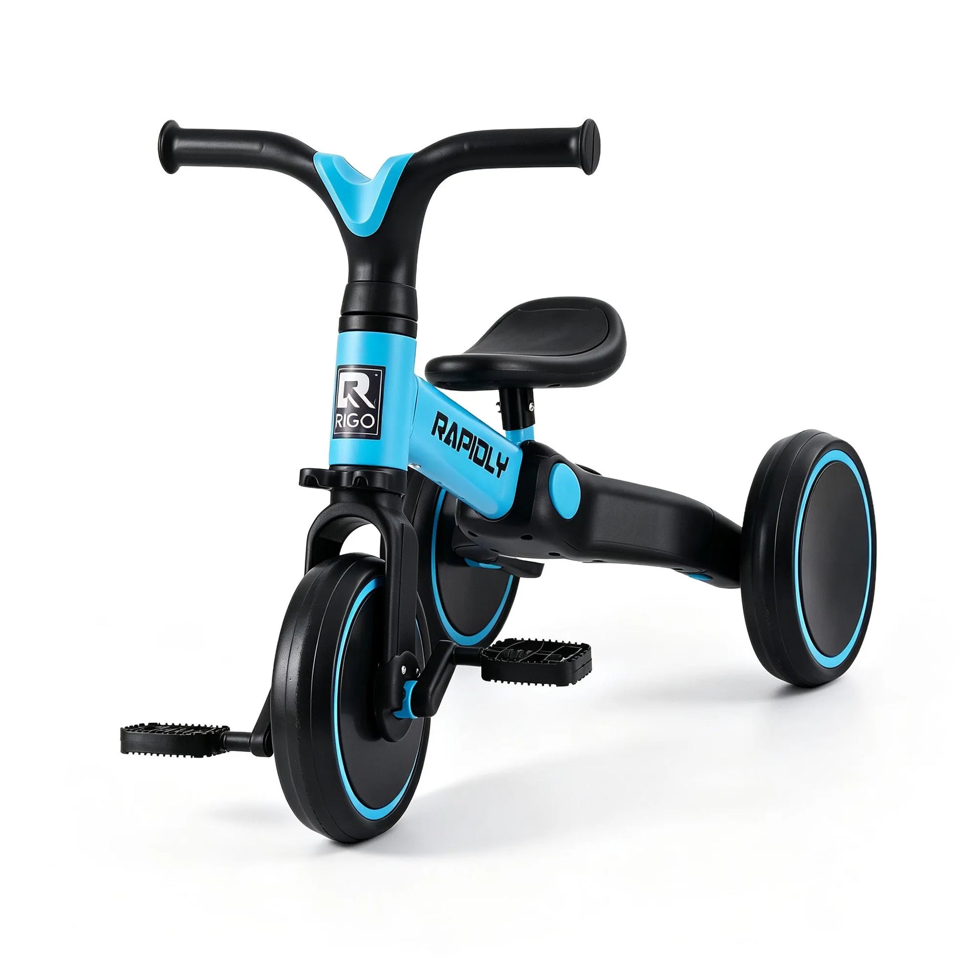 RIGO Tricycle Bike, Kids Bike with 3 wheels, Carbon Steel 70cm Blue - Image 9