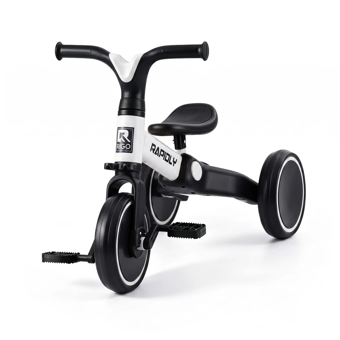 RIGO Tricycle Bike, Kids Bike with 3 wheels, Carbon Steel 70cm White - Image 9