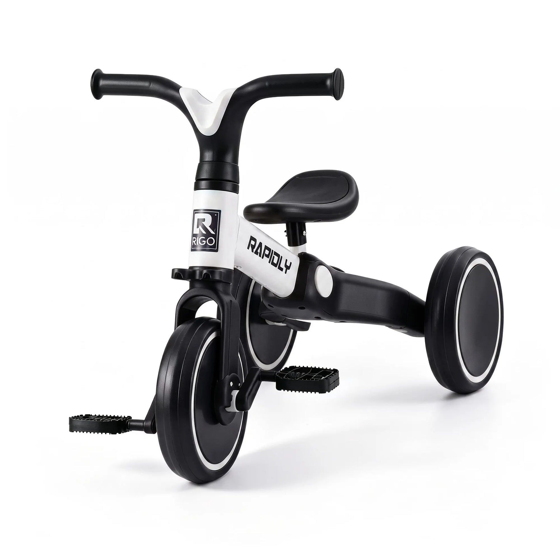 RIGO Tricycle Bike, Kids Bike with 3 wheels, Carbon Steel 70cm White - Image 9