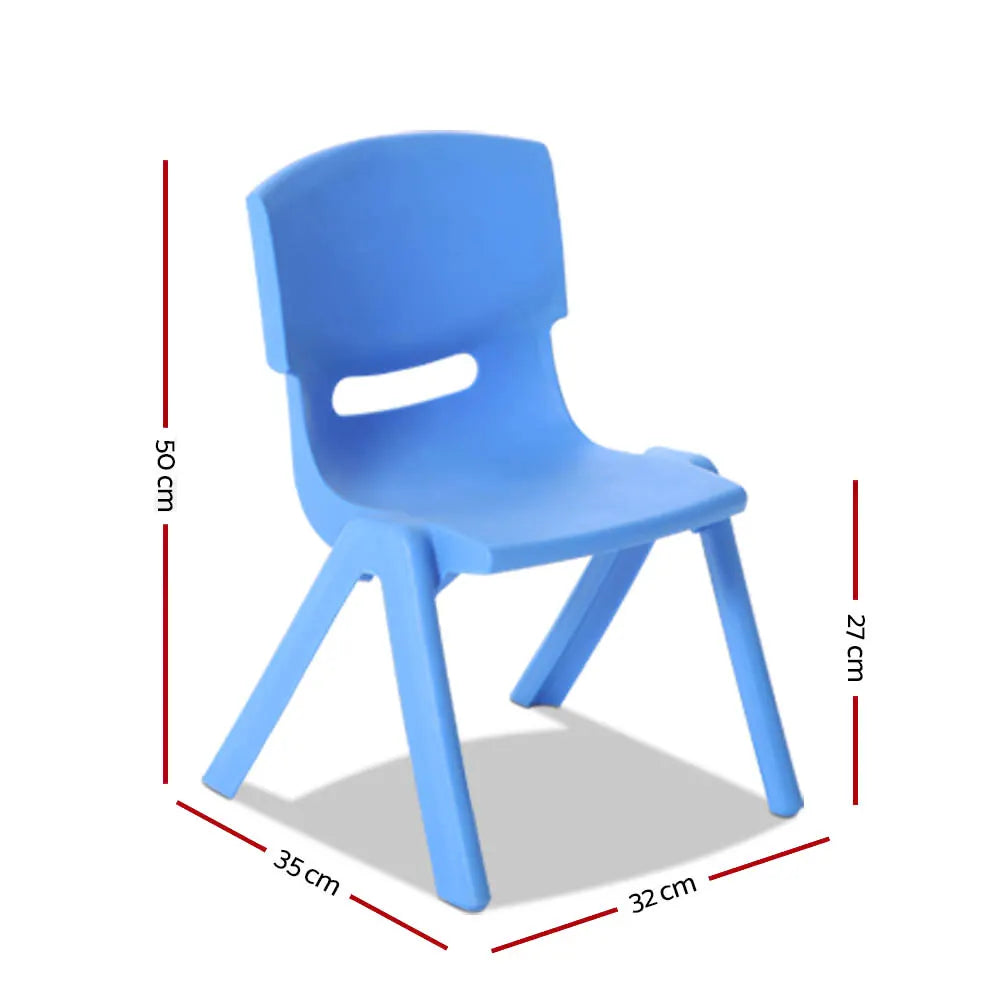 Keezi Kids Chairs Set Plastic Set of 4 Activity Study Chair 50KG - Image 2