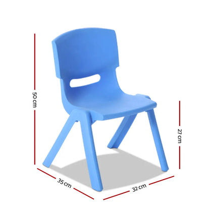 Keezi Kids Chairs Set Plastic Set of 4 Activity Study Chair 50KG - Image 2