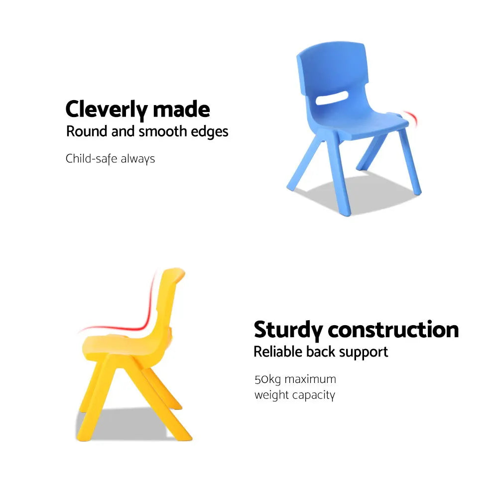 Keezi Kids Chairs Set Plastic Set of 4 Activity Study Chair 50KG - Image 5