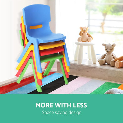 Keezi Kids Chairs Set Plastic Set of 4 Activity Study Chair 50KG - Image 6