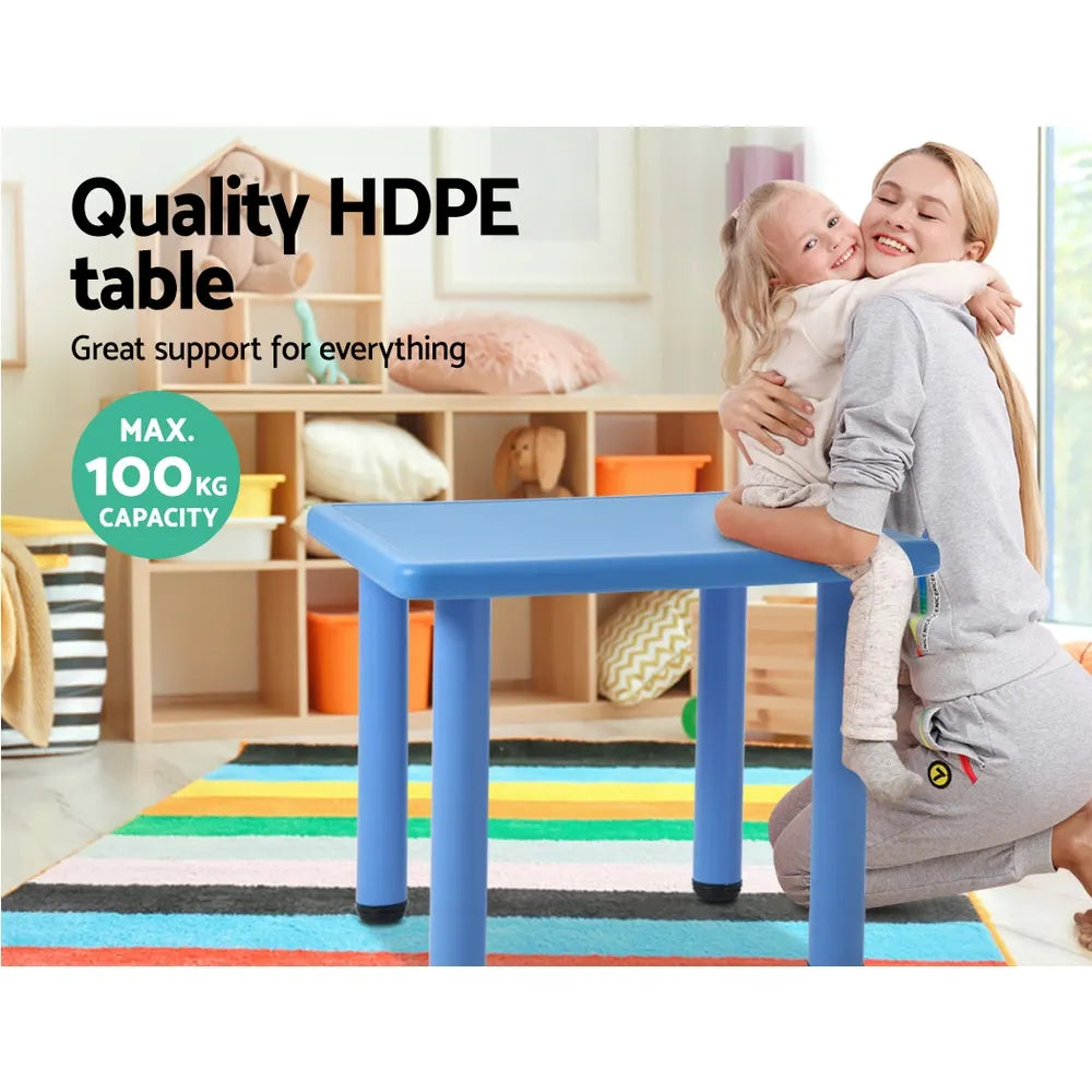Keezi Kids Table Plastic Square Activity Study Desk 60X60CM - Image 4