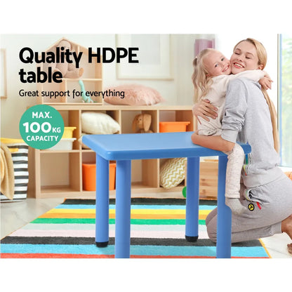 Keezi Kids Table Plastic Square Activity Study Desk 60X60CM - Image 4
