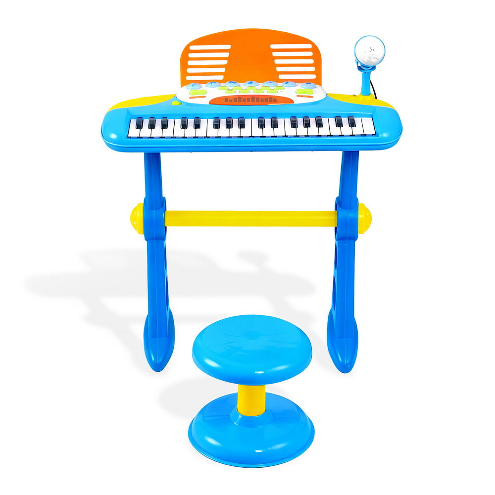 Keezi Kids Piano Keyboard 37 Keys Electronic Musical Instrument Set w/ Stool Microphone - Image 3