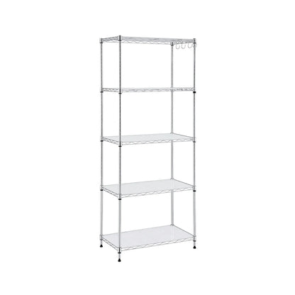 Artiss 5-Tier Kitchen Rack Shelf Shelving Unit 60x35x150CM Adjustable Metal Storage Shelves Silver - Image 2
