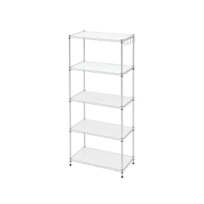 Artiss 5-Tier Kitchen Rack Shelf Shelving Unit 60x35x150CM Adjustable Metal Storage Shelves Silver - Image 5