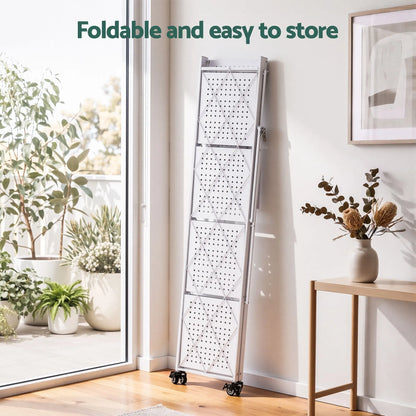 Artiss 5-Tier Foldable Kitchen Bakers Rack 71x160cm Microwave Stand White - Image 7