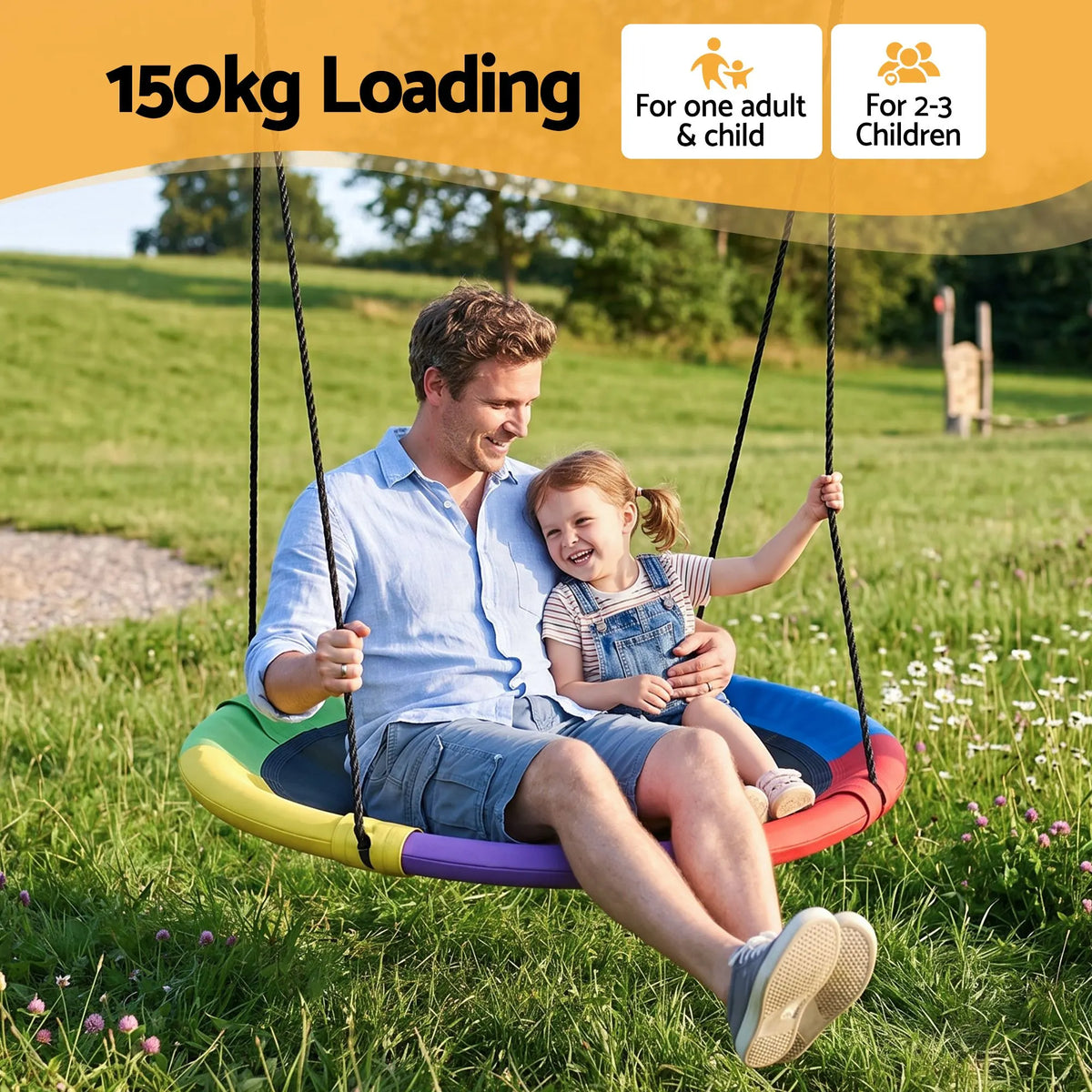 Gardeon Tree Swing Hammock 100cm for Backyard Porch Outside Playground - Image 4