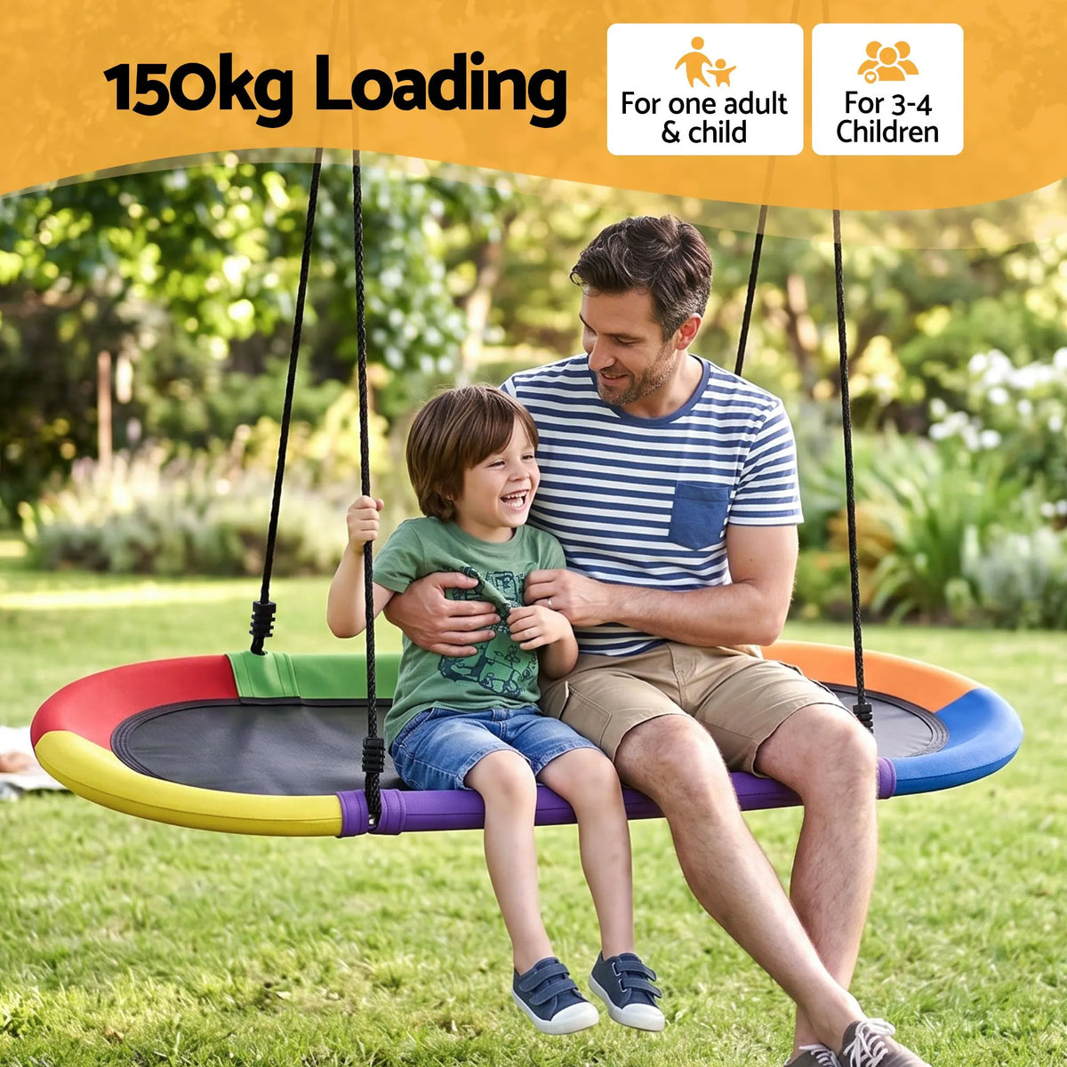 Gardeon Tree Swing Hammock 150cm for Backyard Porch Outside Playground - Image 4