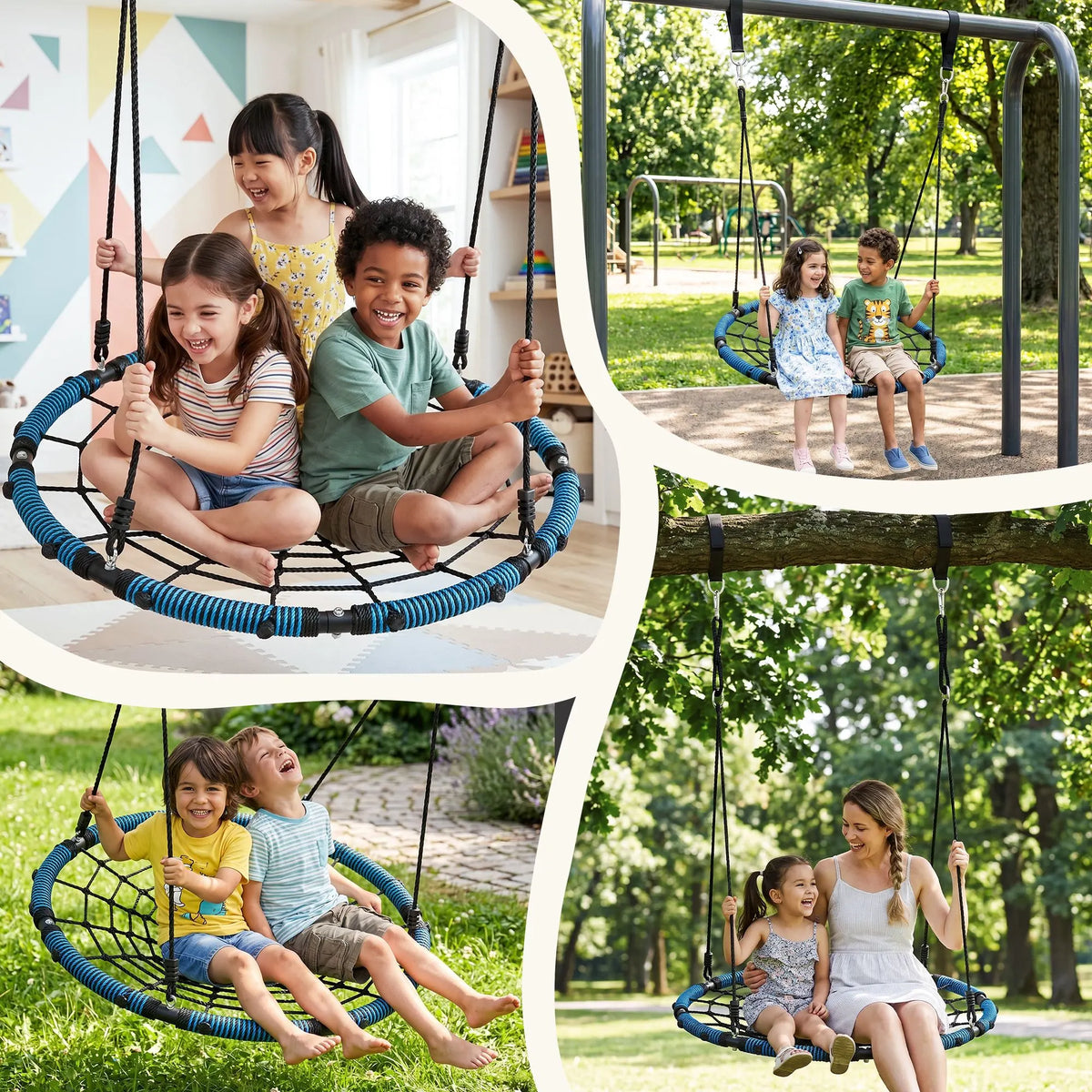 Gardeon Tree Swing Net Hammock 98.5cm for Backyard Porch Outside Playground - Image 6