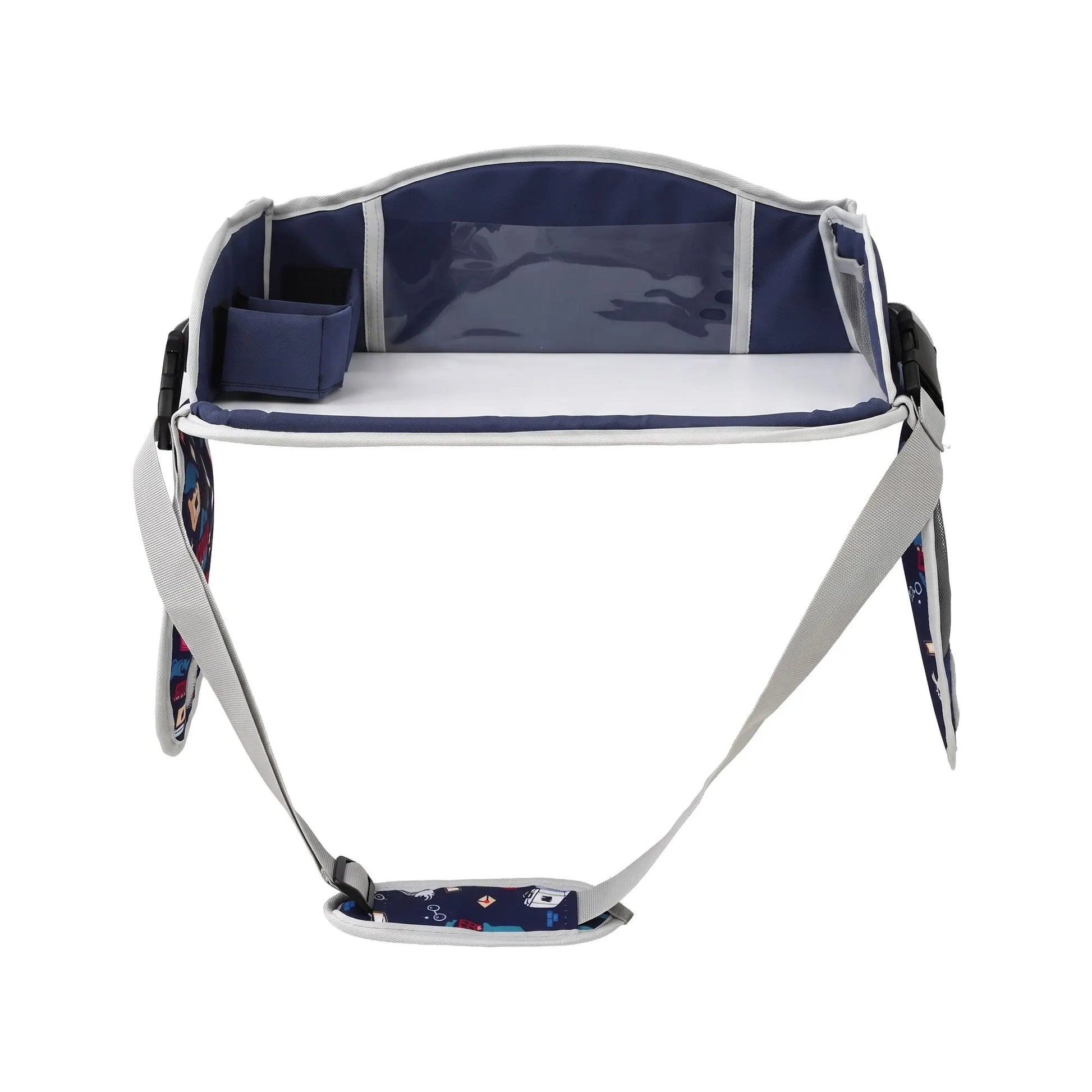 Keezi Kids Travel Tray Car Seat Lap Desk Portable Car Desk Organiser for Car & Airplane Blue - Image 3