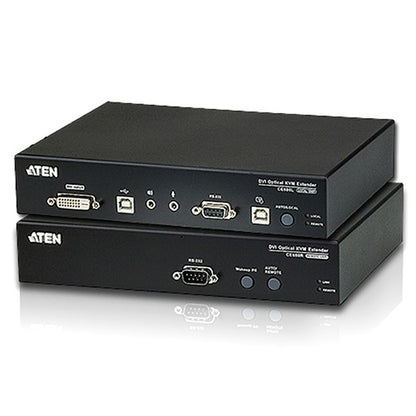 Aten USB DVI Optical KVM Extender, extends 1920 x 1200 @ 600m - KVM Switch  Video