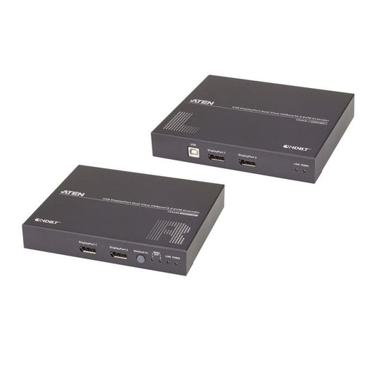 Aten CE924 USB DisplayPort Dual View HDBaseT™ 2.0 KVM Extender (4K@100m- Single View), EDID Buffe...