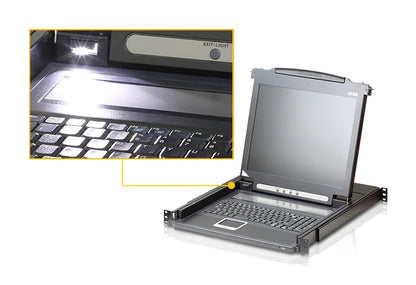 Aten Rackmount Single Rail LCD Console VGA PS/2-USB w/ 17' LCD Display, 1x Custom KVM Cable Inclu... - Image 4