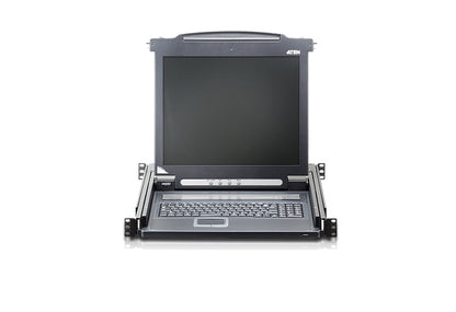 Aten Rackmount Single Rail LCD Console VGA PS/2-USB w/ 19' LCD Display, 1x Custom KVM Cable Inclu... - Image 3