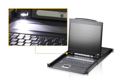 Aten Rackmount KVM Switch 8 Port VGA PS/2-USB w/ 19' LCD Display, 2x Custom KVM Cables Included,... - Image 3