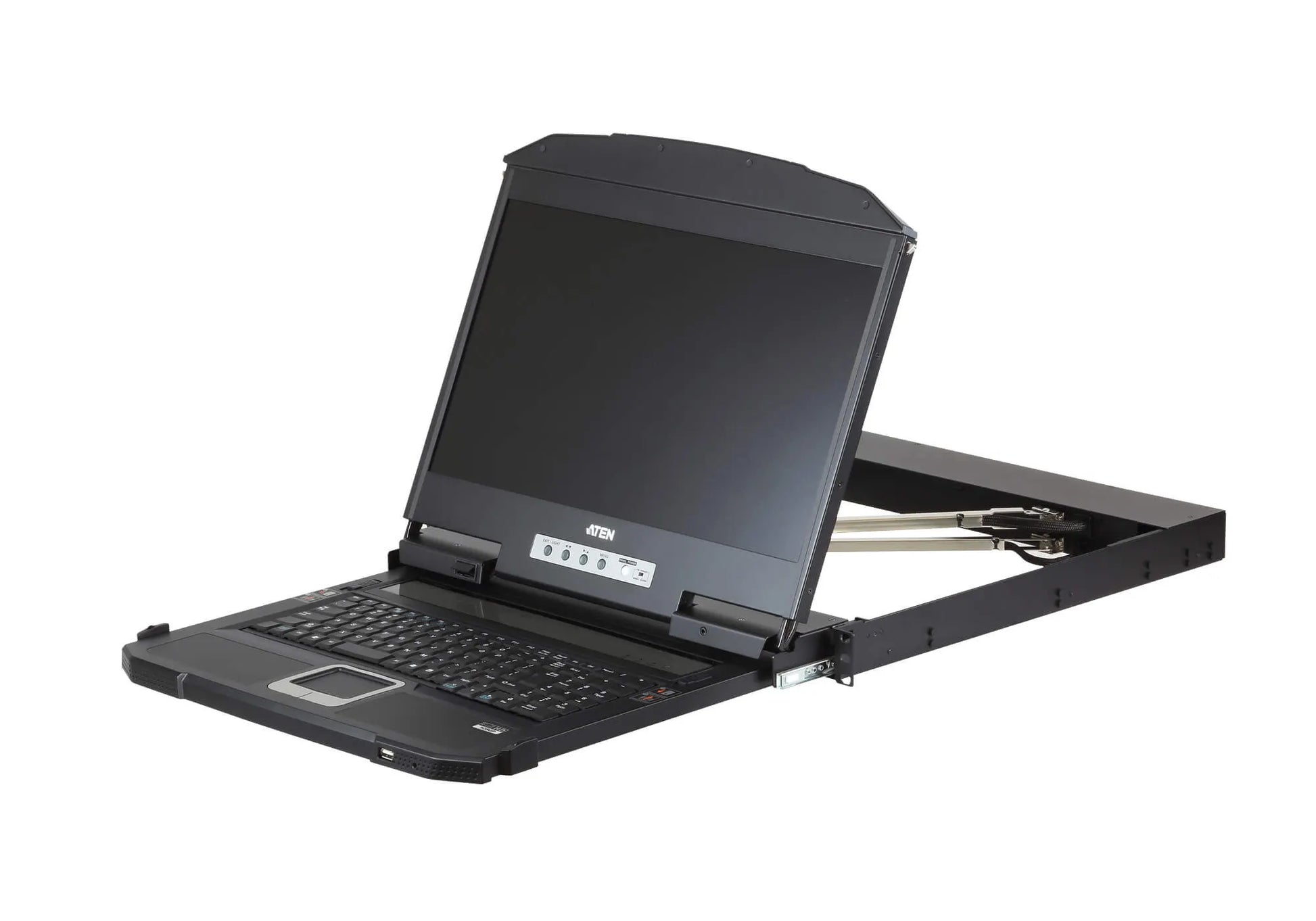 Aten Rackmount Dual Rail LCD Console VGA,HDMI,DVI  USB w/ 18.5' LCD Display, 1x Custom KVM Cable...
