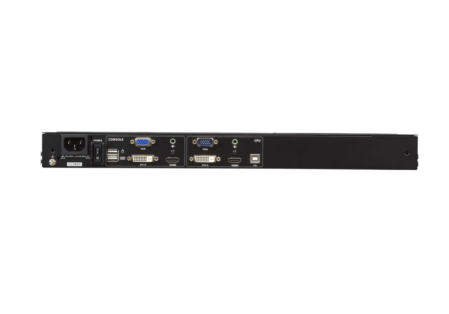 Aten Rackmount Dual Rail LCD Console VGA,HDMI,DVI  USB w/ 18.5' LCD Display, 1x Custom KVM Cable... - Image 3