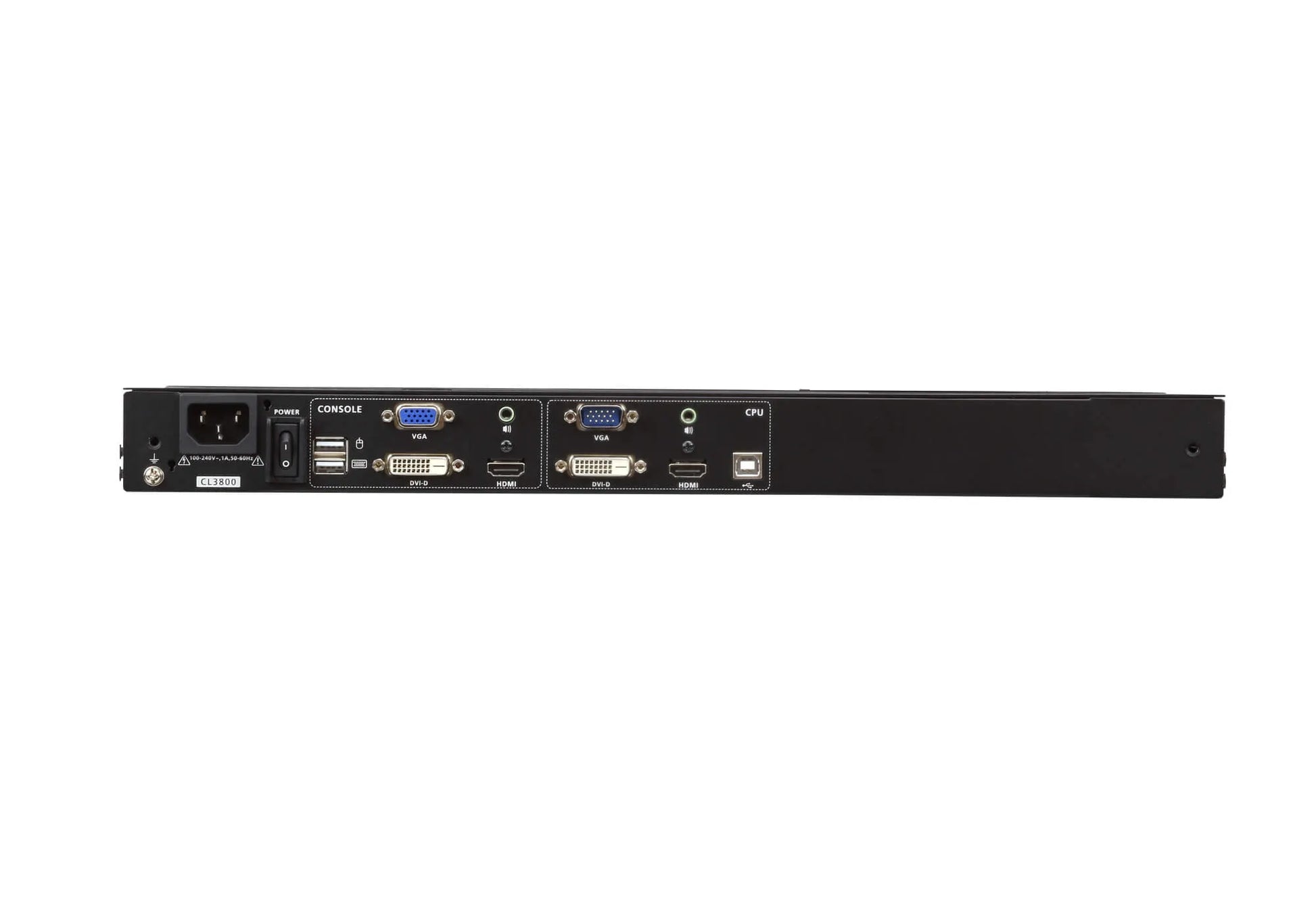 Aten Rackmount Dual Rail LCD Console VGA,HDMI,DVI  USB w/ 18.5' LCD Display, 1x Custom KVM Cable... - Image 3