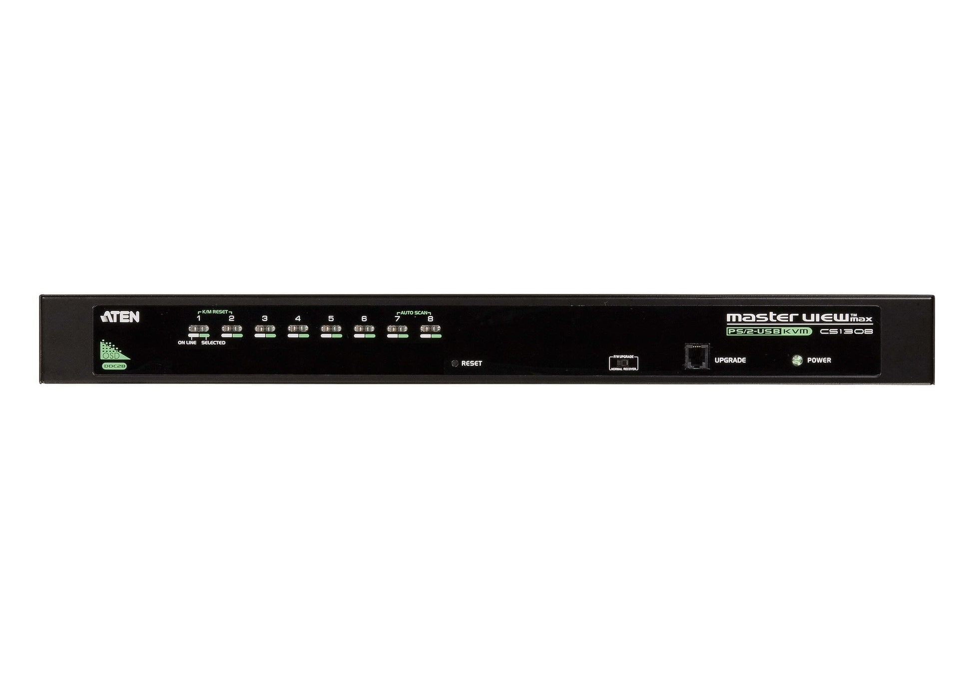 Aten Rackmount KVM Switch 8 Port VGA PS/2-USB, 1x Custom KVM Cable Included, Selection Via Front... - Image 3