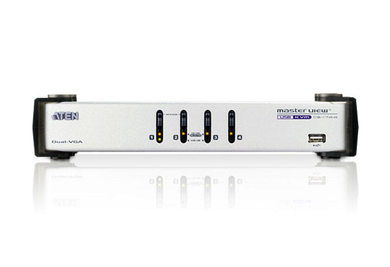 Aten Desktop KVMP Switch 4 Port Dual Display VGA w/ audio, 4x Custom KVM Cables Included, 2x USB... - Image 3