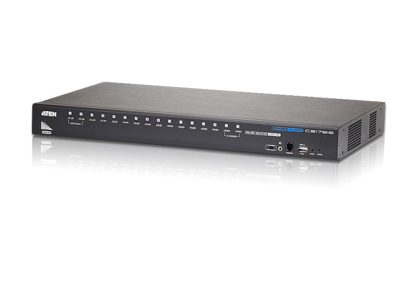 Aten Desktop KVM Switch 16 Port Single Display HDMI w/ audio, 2x Custom KVM Cables Included Only...