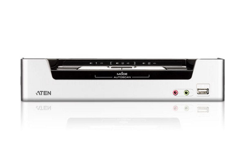 Aten Desktop KVMP Switch 2 Port Single Display HDMI w/ Dolby HD audio, 2x Custom KVM Cables Inclu... - Image 3