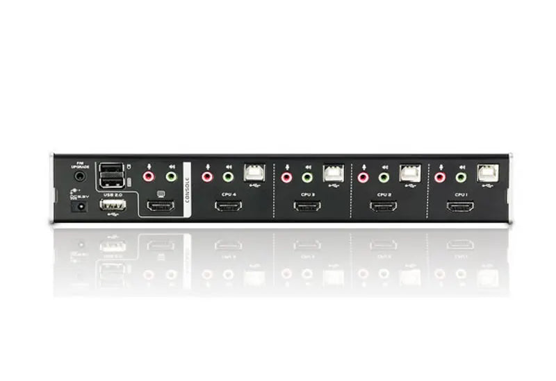 Aten Desktop KVMP Switch 4 Port Single Display HDMI w/ Dolby HD audio, 4x Custom KVM Cables Inclu... - Image 2