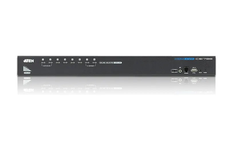 Aten Desktop KVM Switch 8 Port Single Display HDMI w/ Audio, 2x Custom KVM Cables Included, Casca... - Image 3