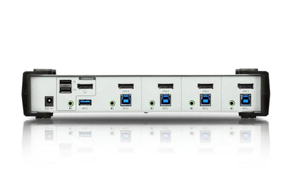 Aten Desktop KVMP Switch 4 Port Single Display DisplayPort w/ audio, Cables Included, 2x USB Port... - Image 2