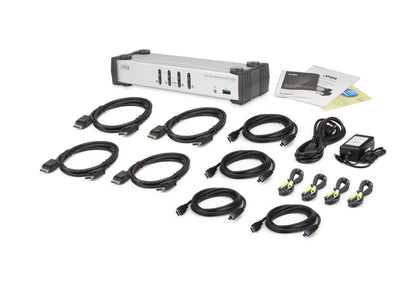 Aten Desktop KVMP Switch 4 Port Single Display DisplayPort w/ audio, Cables Included, 2x USB Port... - Image 4