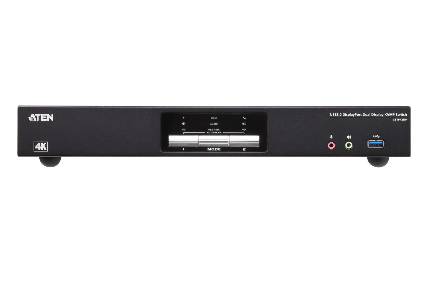 Aten Desktop KVMP Switch 2 Port Dual Display 4k DisplayPort w/ audio, Cables Included, 2x USB Por... - Image 3