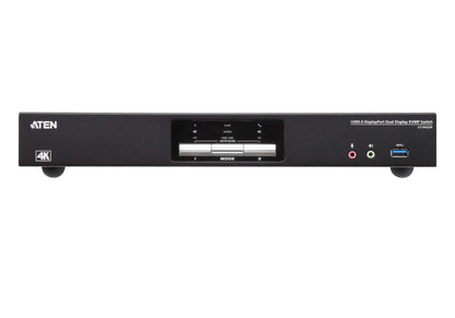 Aten Desktop KVMP Switch 2 Port Dual Display 4k DisplayPort w/ audio, Cables Included, 2x USB Por... - Image 3