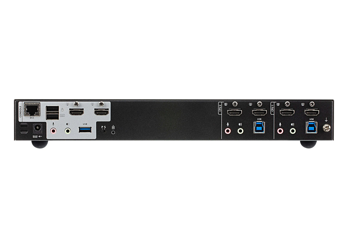 Aten Desktop KVMP Switch 2 Port Dual Display 4k HDMI w/ audio, Cables Included, 2x USB Port, Sele... - Image 2