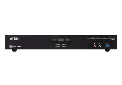 Aten Desktop KVMP Switch 2 Port Dual Display 4k HDMI w/ audio, Cables Included, 2x USB Port, Sele... - Image 3