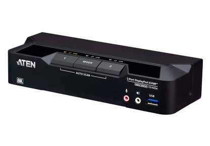 Aten 2-Port USB 3.0 8K DisplayPort KVMP™ Switch, Up to 7680 × 4320 @ 60 Hz, 5120 × 2880 @ 60 Hz,...