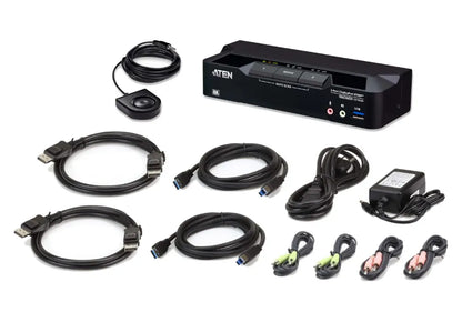 Aten 2-Port USB 3.0 8K DisplayPort KVMP™ Switch, Up to 7680 × 4320 @ 60 Hz, 5120 × 2880 @ 60 Hz,... - Image 3