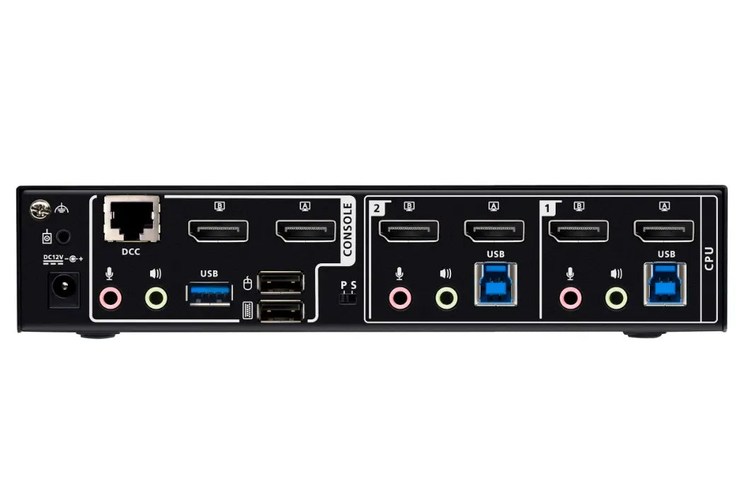Aten Desktop 2-Port USB 3.0 8K DisplayPort Dual-Display KVMP™ Switch, Up to 7680 × 4320 @ 60 Hz,... - Image 2