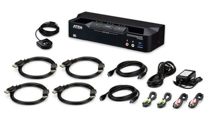 Aten Desktop 2-Port USB 3.0 8K DisplayPort Dual-Display KVMP™ Switch, Up to 7680 × 4320 @ 60 Hz,... - Image 3