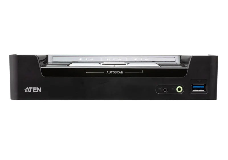 Aten 3-Port USB-C DisplayPort Hybrid KVMP Switch with 45W Power Delivery 3.0 - KVM Switch  Video - Image 2