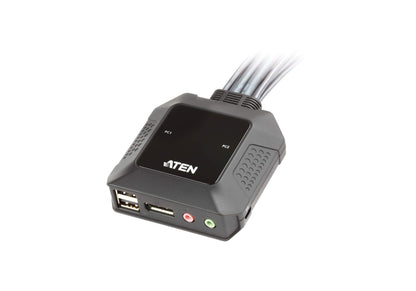 Aten Compact KVM Switch 2 Port Single Display Display Port w/ Audio, Remote Port Selector, USB Ho... - Image 3
