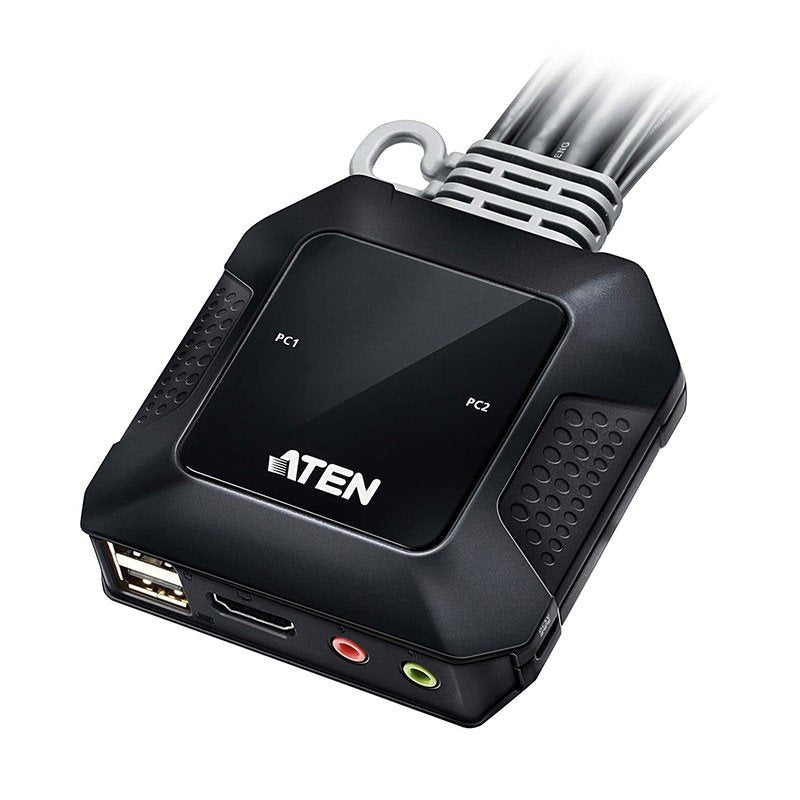Aten 2 Port USB 4K @60Hz HDMI Cable KVM Switch with Remote Port Selector - KVM Switch  Video - Image 4
